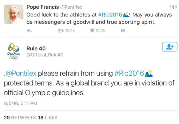 Twitter User Suspended After Replying Pope Francis